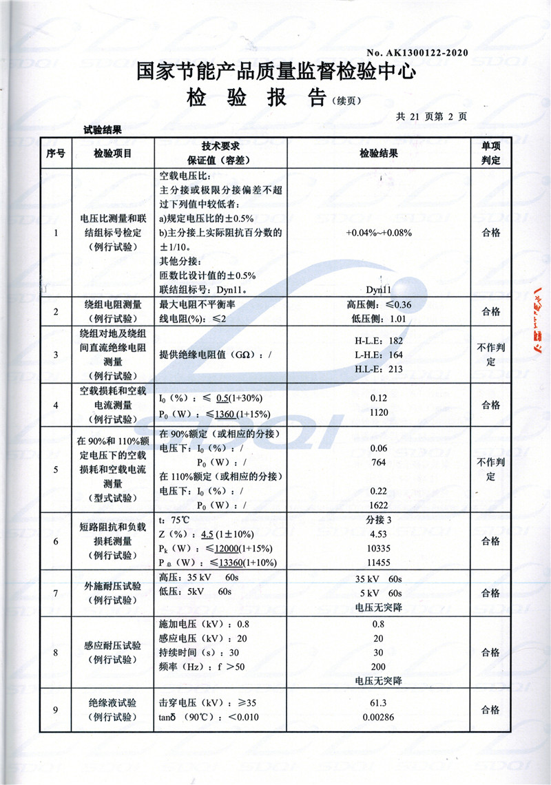 高低压试验报告-S11-1250开平开平开平油浸式变压器-2.jpg